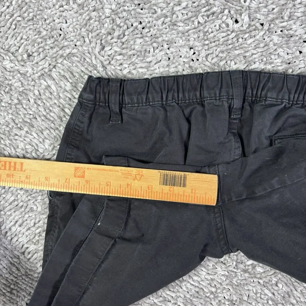 Chubbies Chino Shorts Mens Small 5.5 Regular Fit Black Elastic Waist Beach Golf